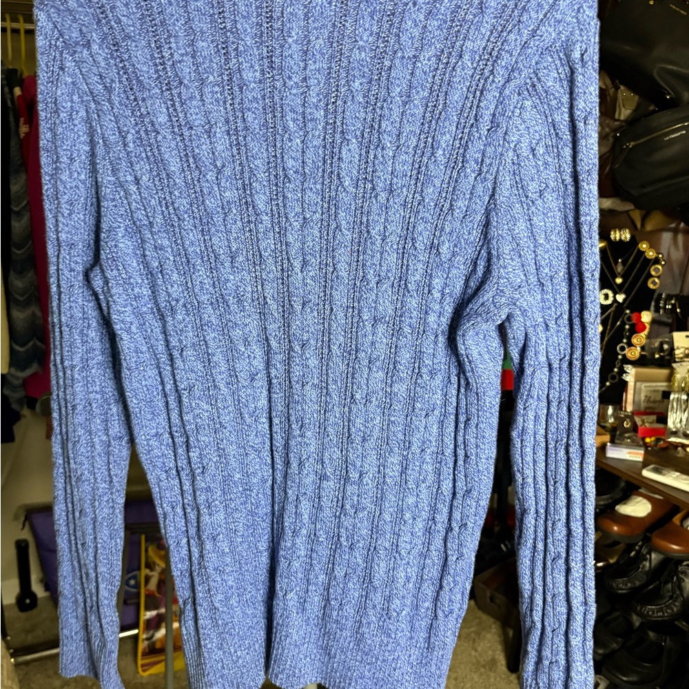🛑LAST CHANCE🛑 St. John's Bay Blue Ribbed Women's Sweater NWOT - Picture 3 of 6